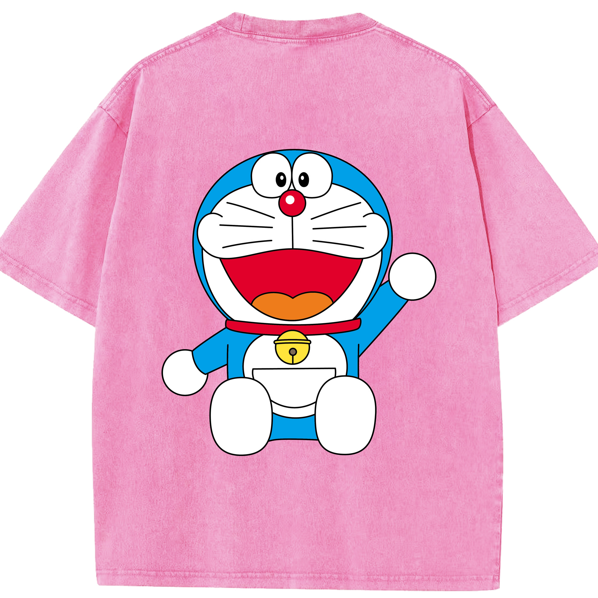 （画像用） ドラえもん Doraemon 綿100% ヴィンテージ風 半袖Tシャツ（背面プリント）